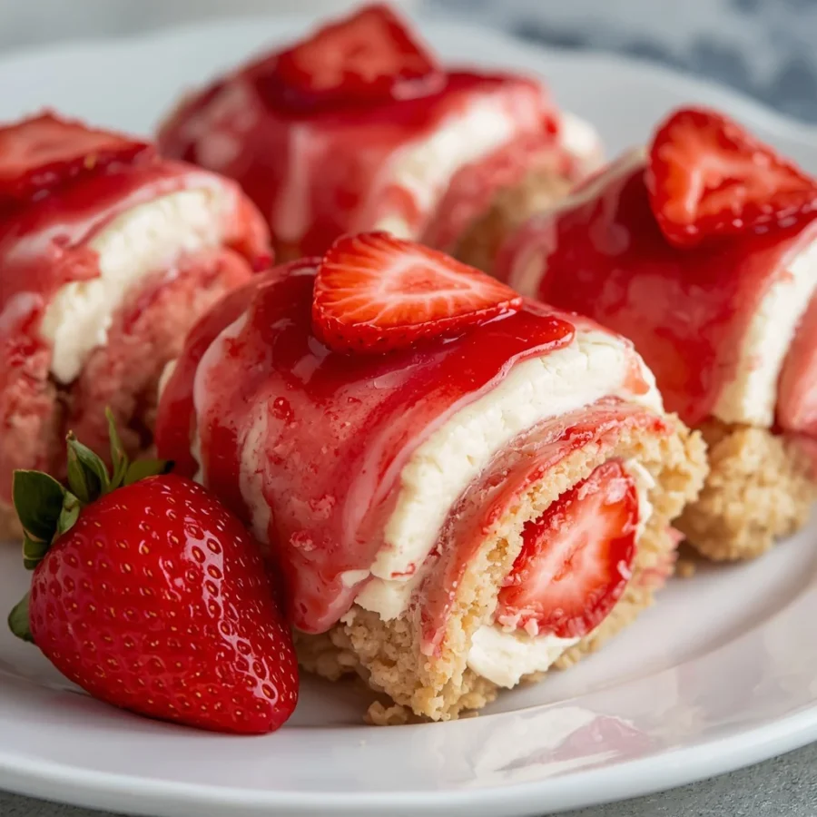 Strawberry Crunch Cheesecake Rolls 