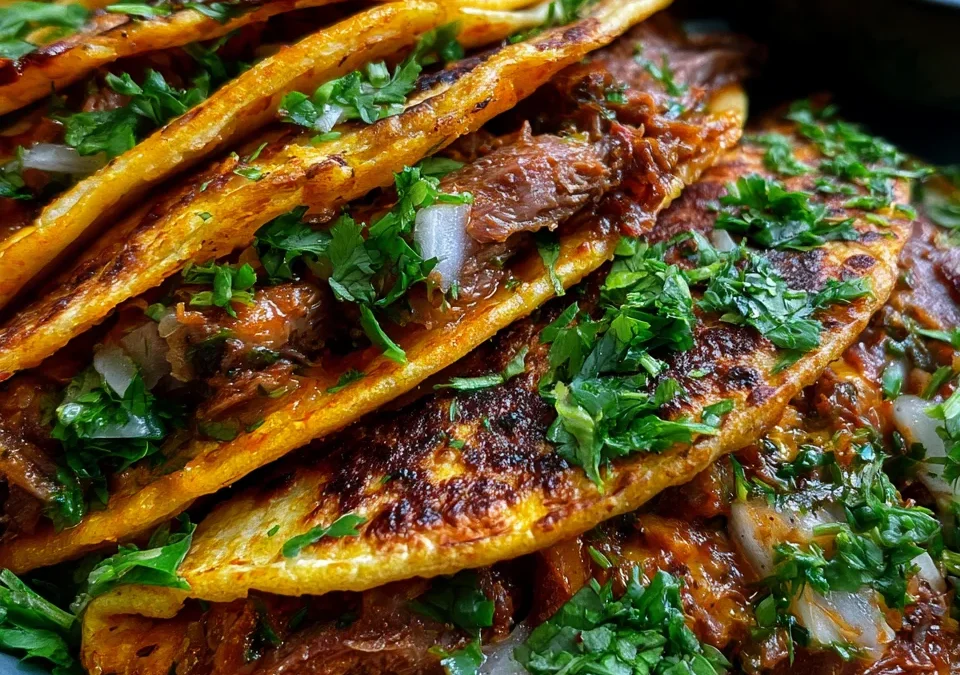 Street-Style Birria Beef Quesitacos (Halal Beef)