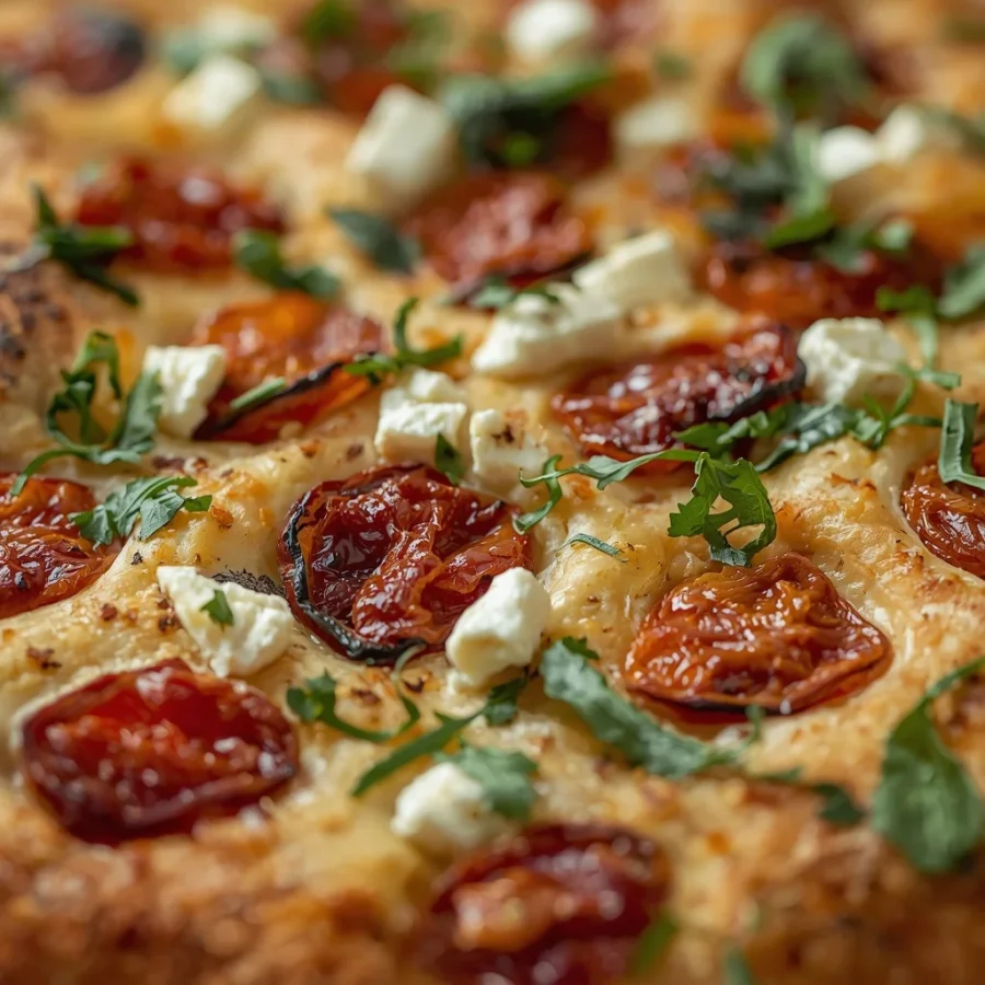 Sun-Dried Tomato & Feta Focaccia Art