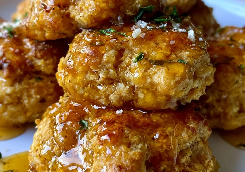 Sweet Potato & Hot Honey Butter Drop Biscuits