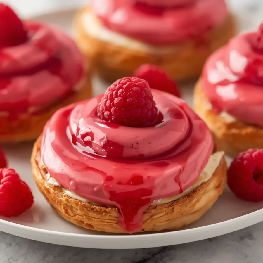 Sweet Raspberry Cream Cheese Danishes