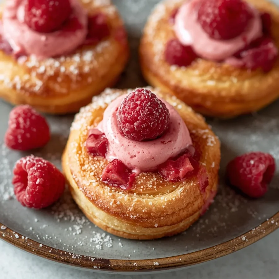 Sweet Raspberry Cream Cheese Danishes