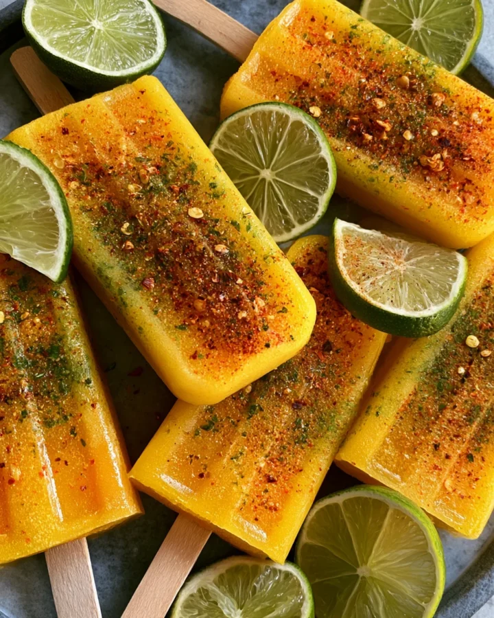 Swicy Mango Chili Lime Popsicles