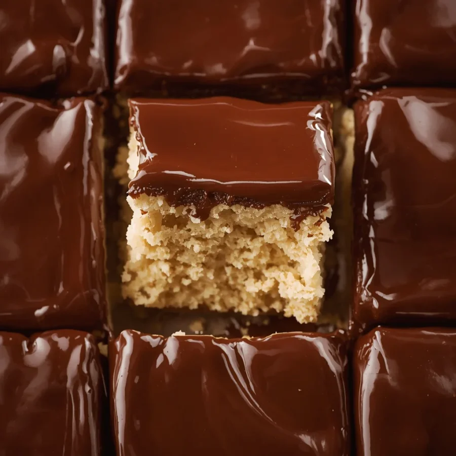 Texas Sheet Cake Bites with Glossy Fudge Icing