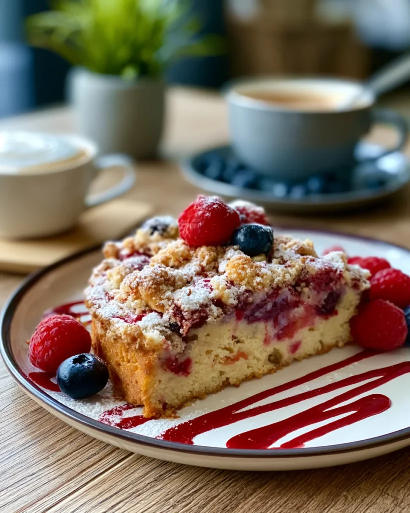 Triple Berry Crumble Breakfast Cake