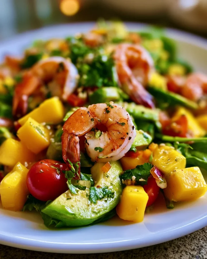 Tropical Halal Shrimp Mango Avocado Salad