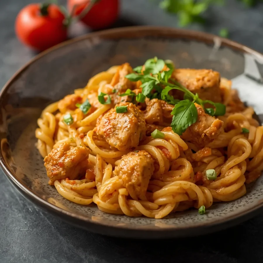 Viral Creamy Harissa Chicken Pasta