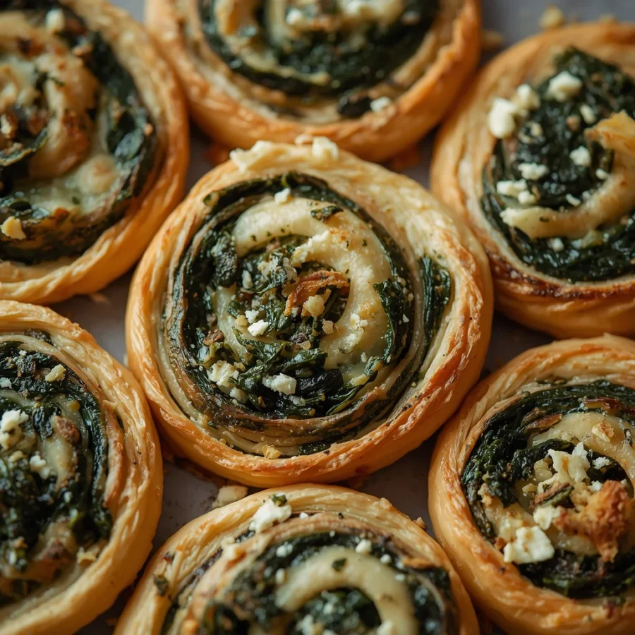 Baked Spinach & Feta Phyllo Swirls
