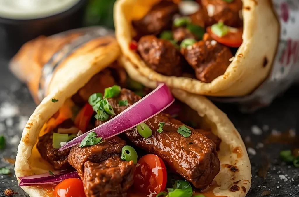 Beef Chapli Kebab Naan Wraps