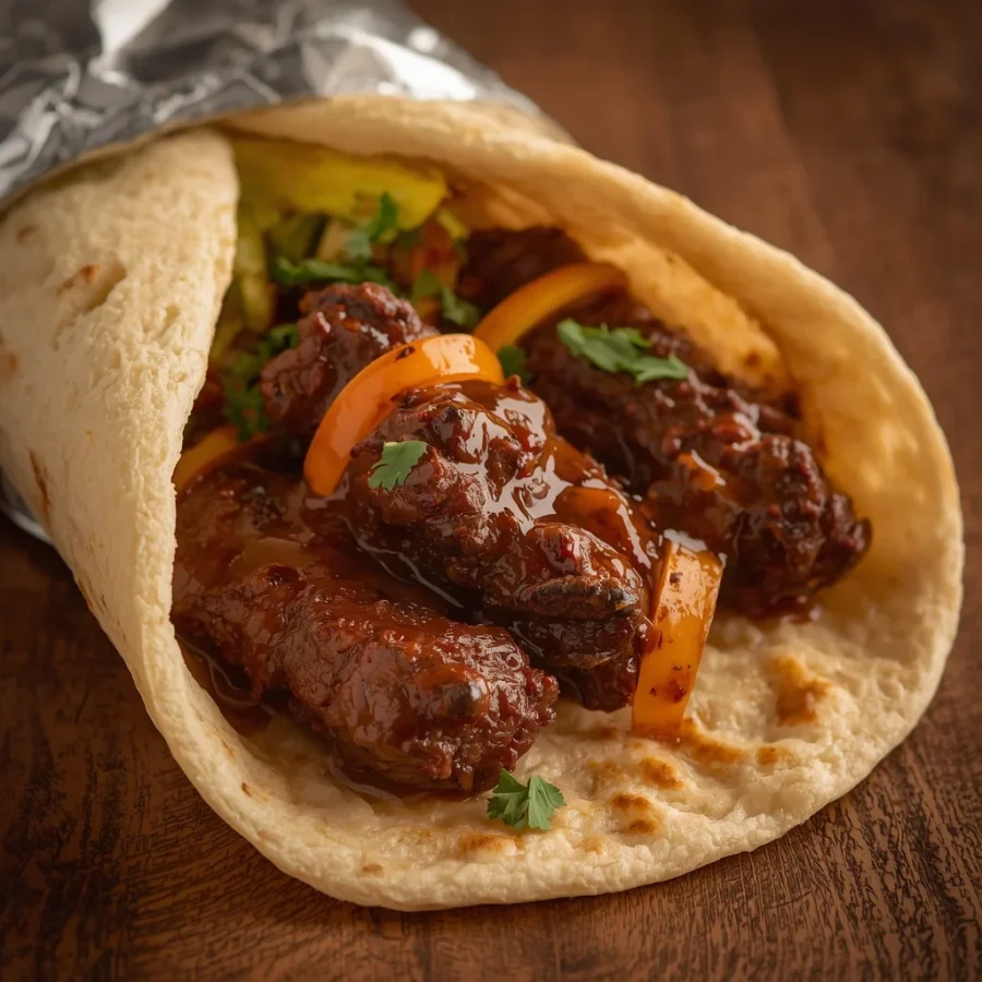 Beef Chapli Kebab Naan Wraps