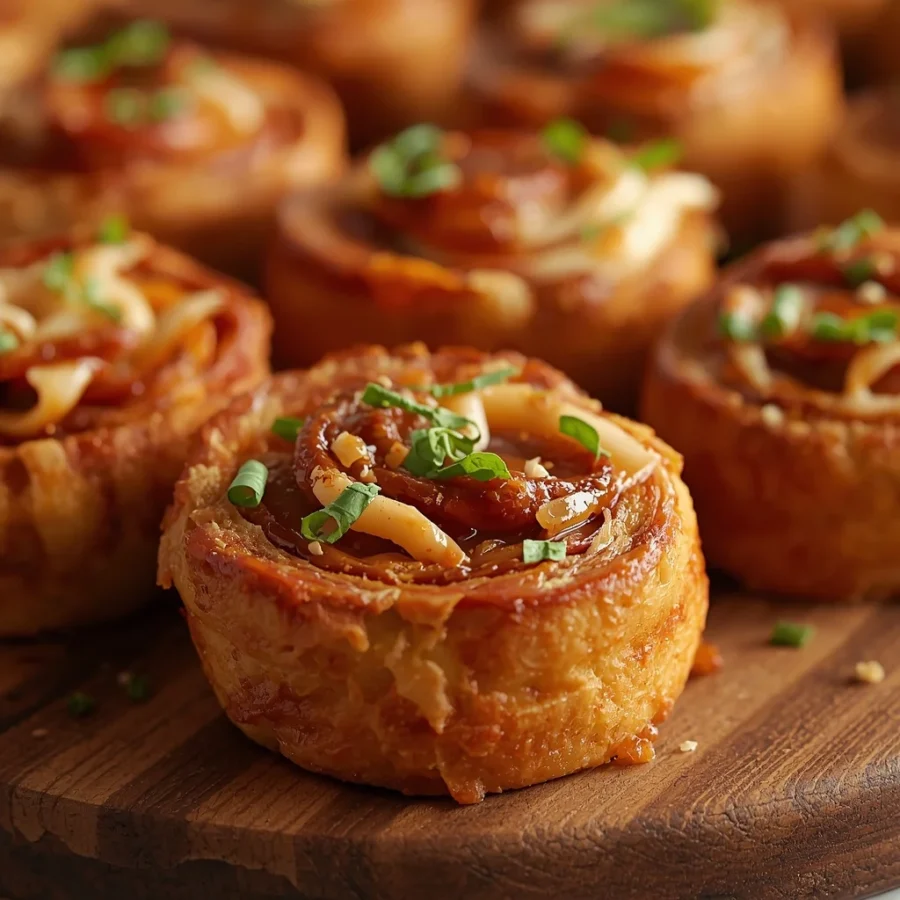 Beef Pepperoni and Hot Honey Pizza Pinwheels