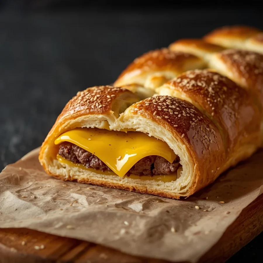 Beef Sujuk and Cheese Danish Braid