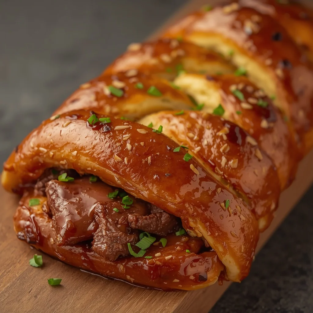 Beef Sujuk and Cheese Danish Braid