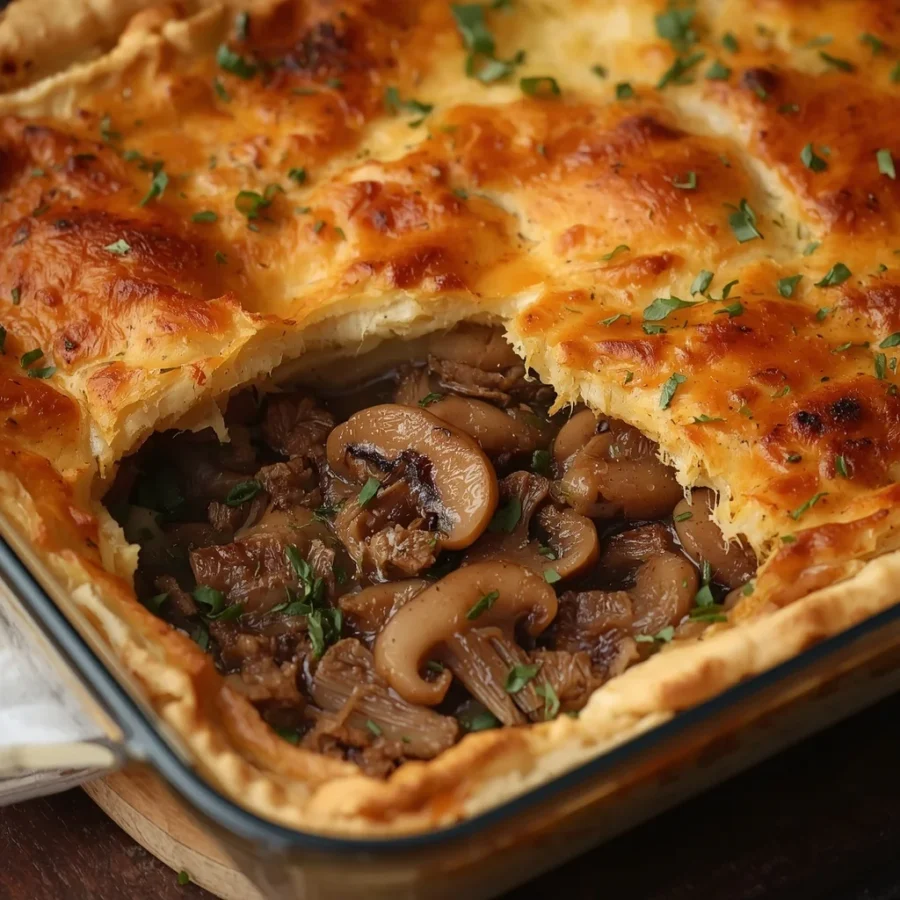 Beef and Mushroom Pot Pie Sheets