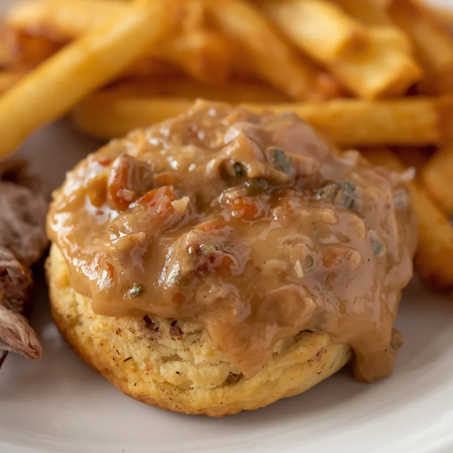Biscuits and Turkey Gravy
