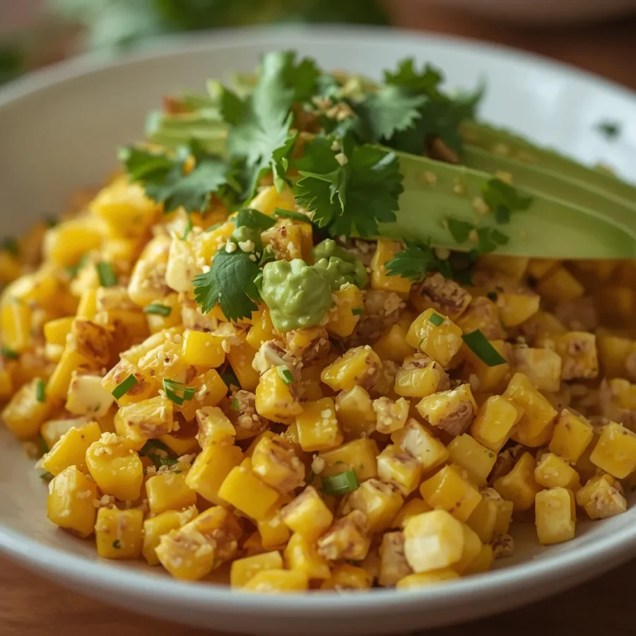 Blistered Corn and Avocado Elote Salad