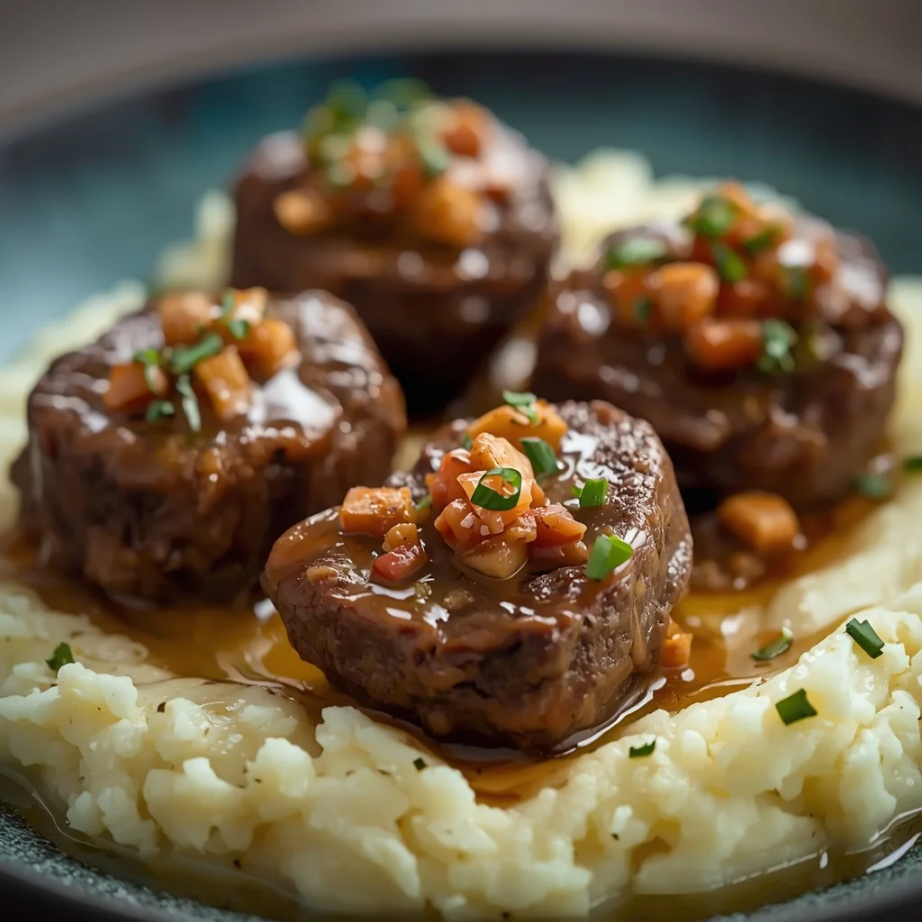 Butter Garlic Steak Bites with Mashed Potatoes