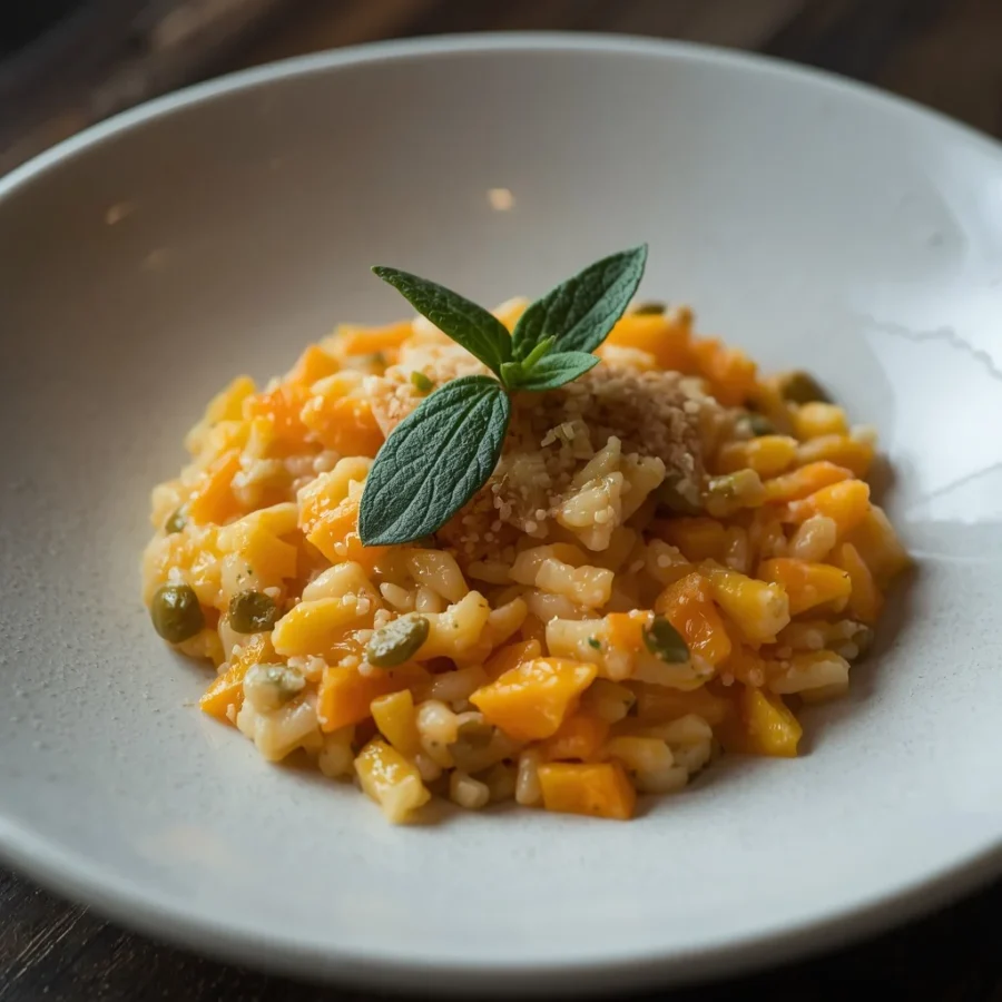 Butternut Squash Risotto with Crispy Sage