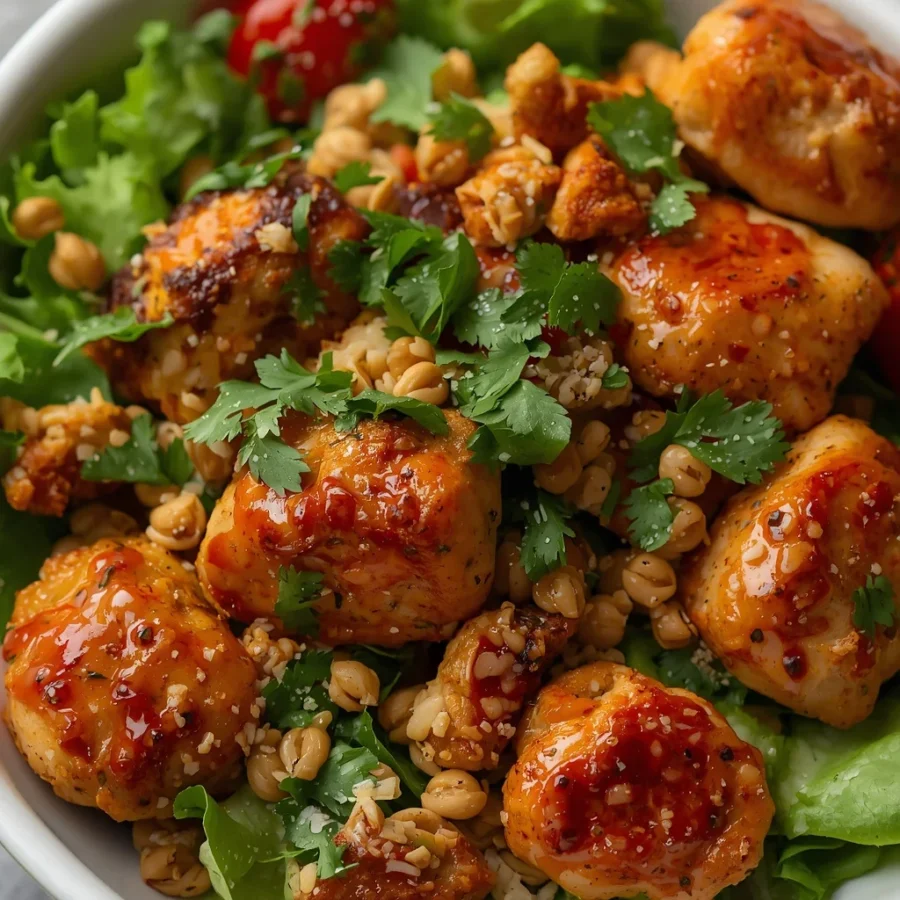 Cava Harissa Halal Chicken Grain Bowl Salad