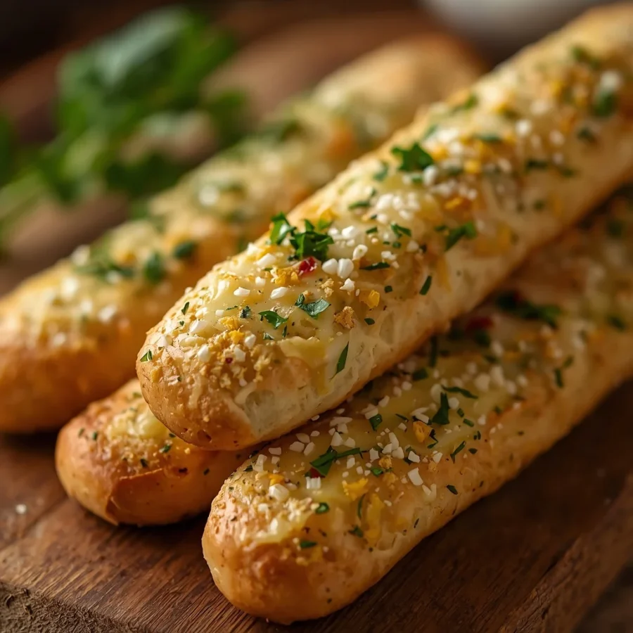 Cheesy Garlic Butter Herb Breadstix