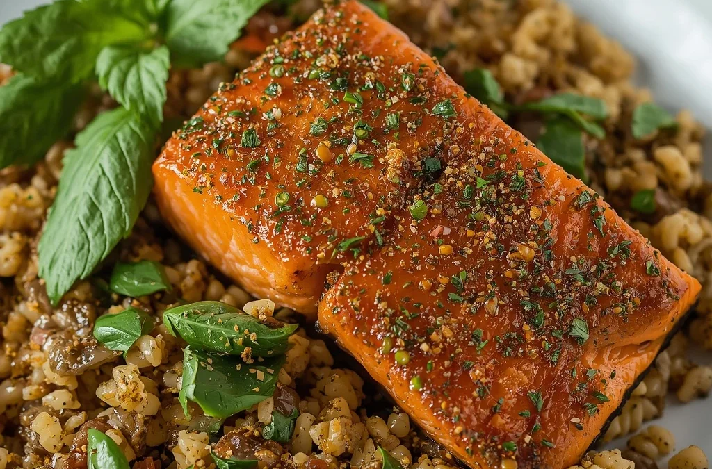 Chermoula Salmon with Herbed Couscous
