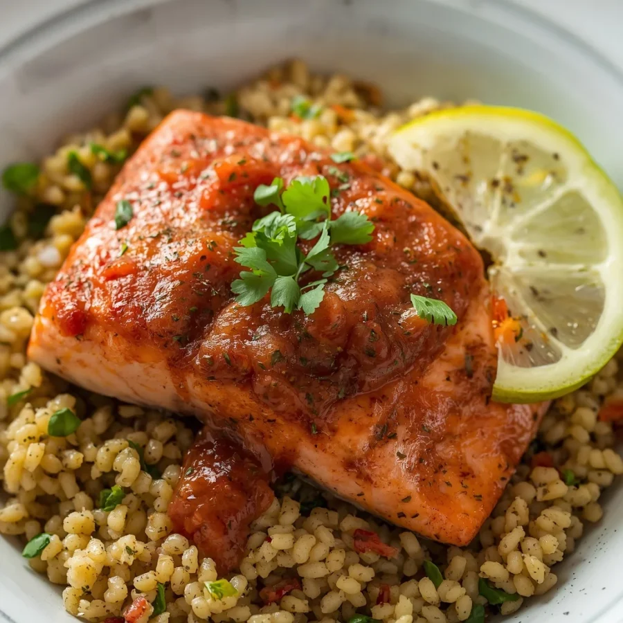 Chermoula Salmon with Herbed Couscous