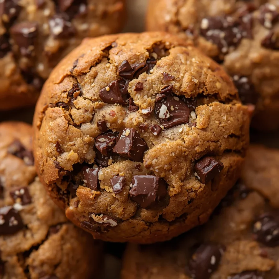 Chewy Chocolate Chunk Tahini Cookies