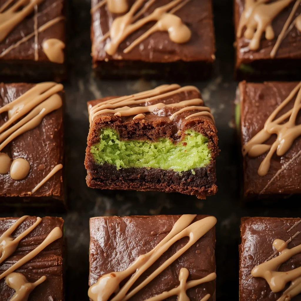 Chewy Matcha Mochi Brownies