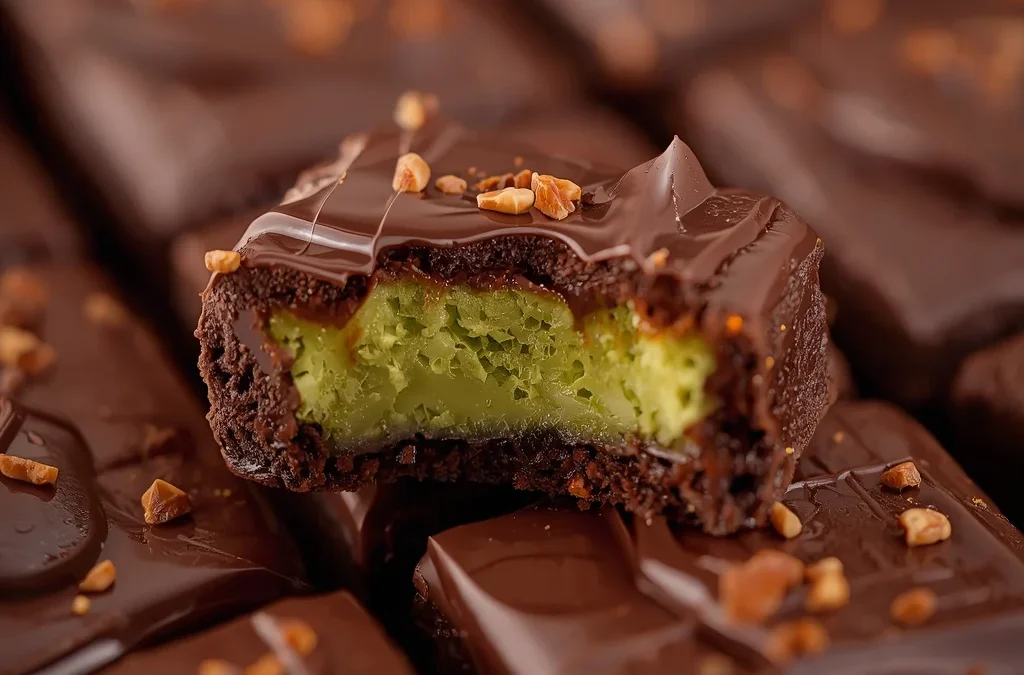 Chewy Matcha Mochi Brownies