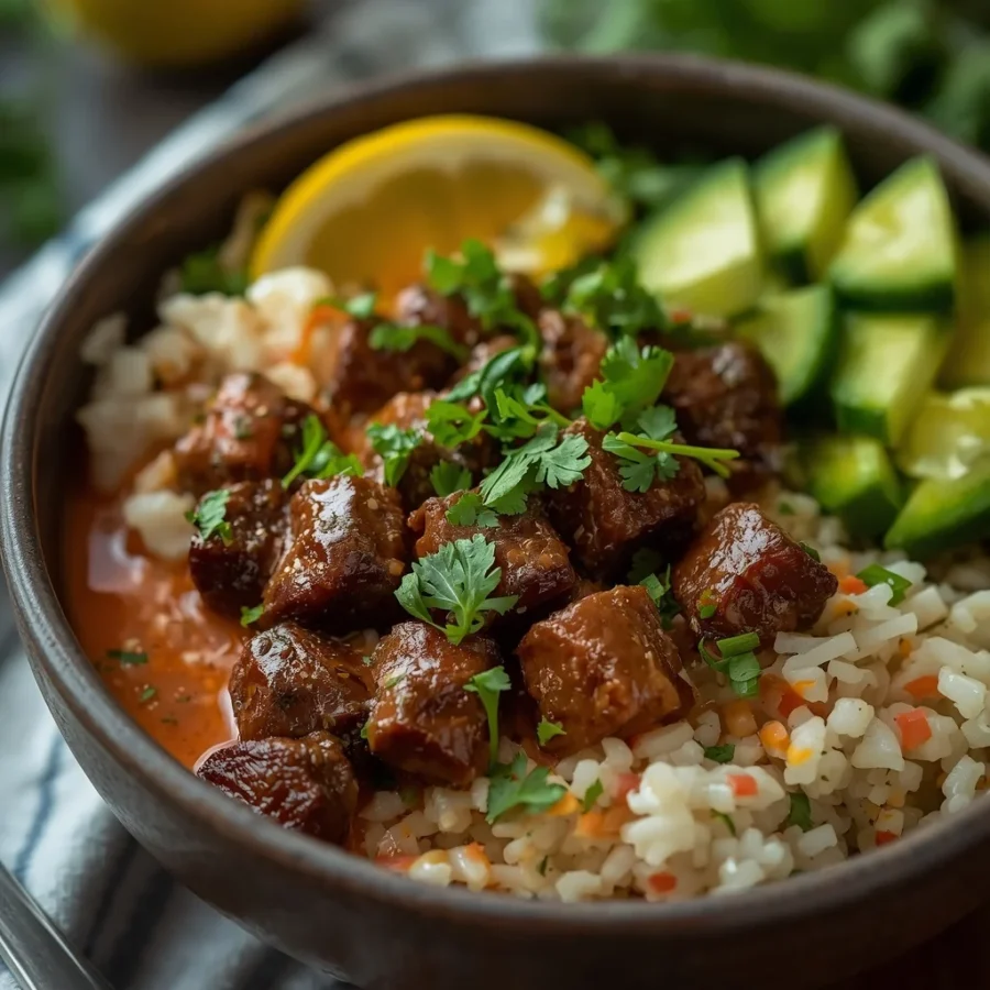 Chimichurri Beef Rice Bowls