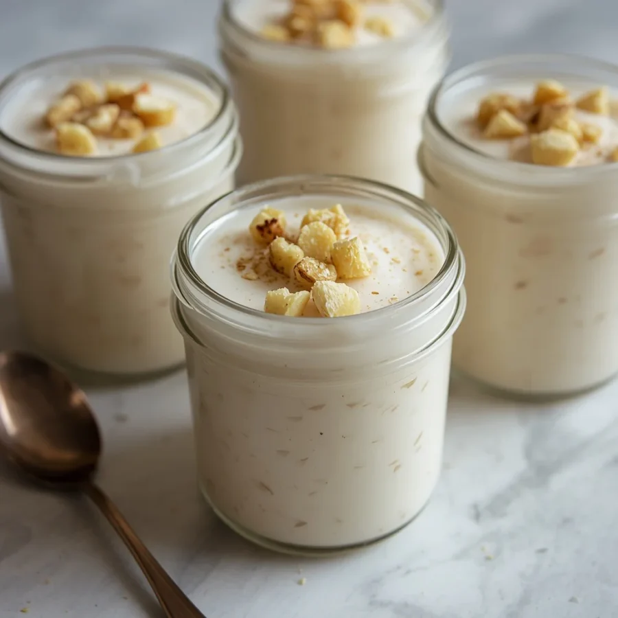 Coconut Cardamom Rice Pudding Jars