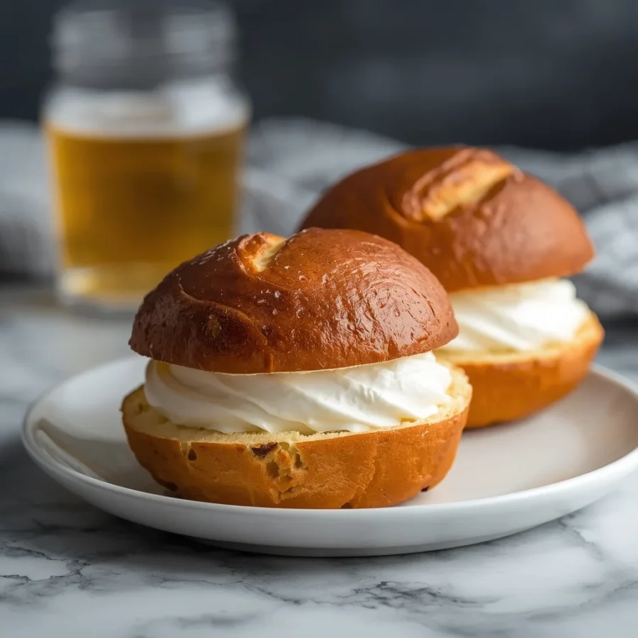 Coconut Cream Stuffed Brioche Buns