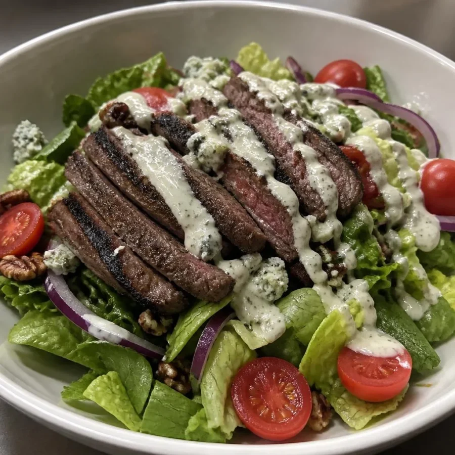 Copycat Panera Halal Steak & Blue Cheese Salad