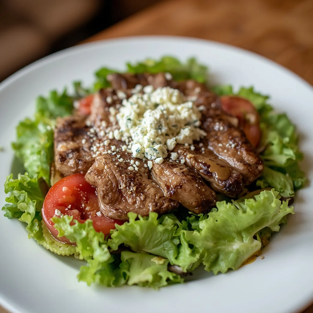 Copycat Panera Halal Steak & Blue Cheese Salad
