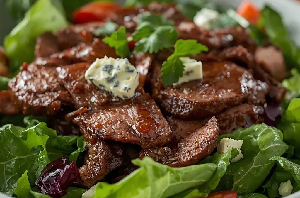 Copycat Panera Halal Steak & Blue Cheese Salad