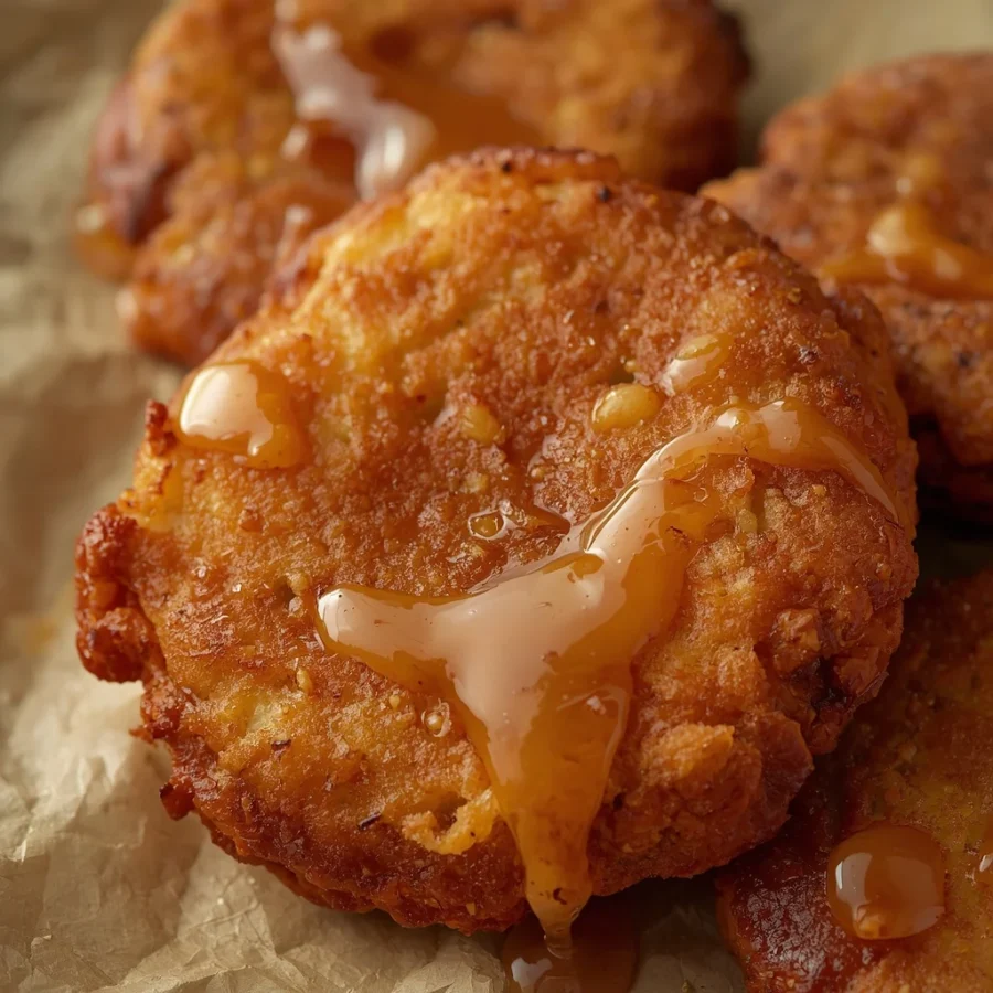 Crispy Air Fryer Banana Fritters with Honey Glaze