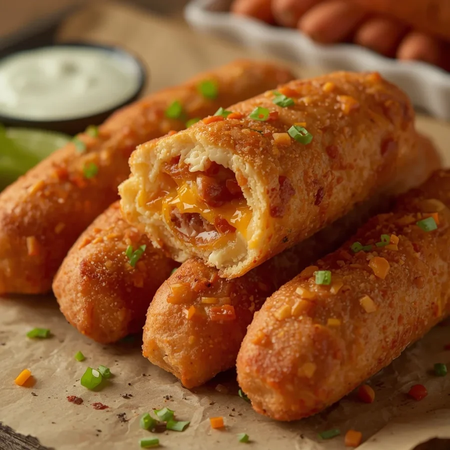 Crispy Chili Cheese Stuffed Breadsticks