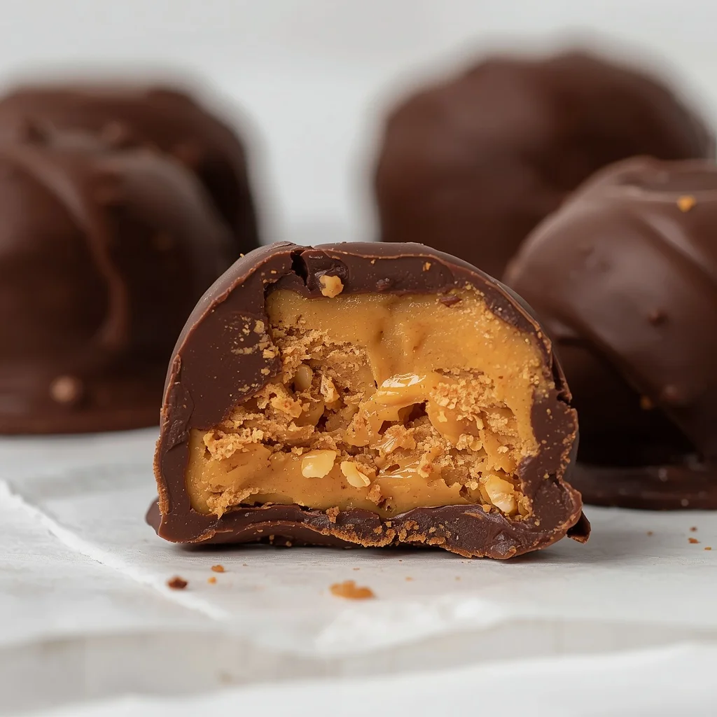 Dark Chocolate Dipped Peanut Butter Date Snickers