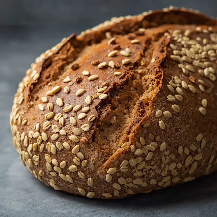 Fibermaxxing Seeded Whole Grain Sourdough Loaf