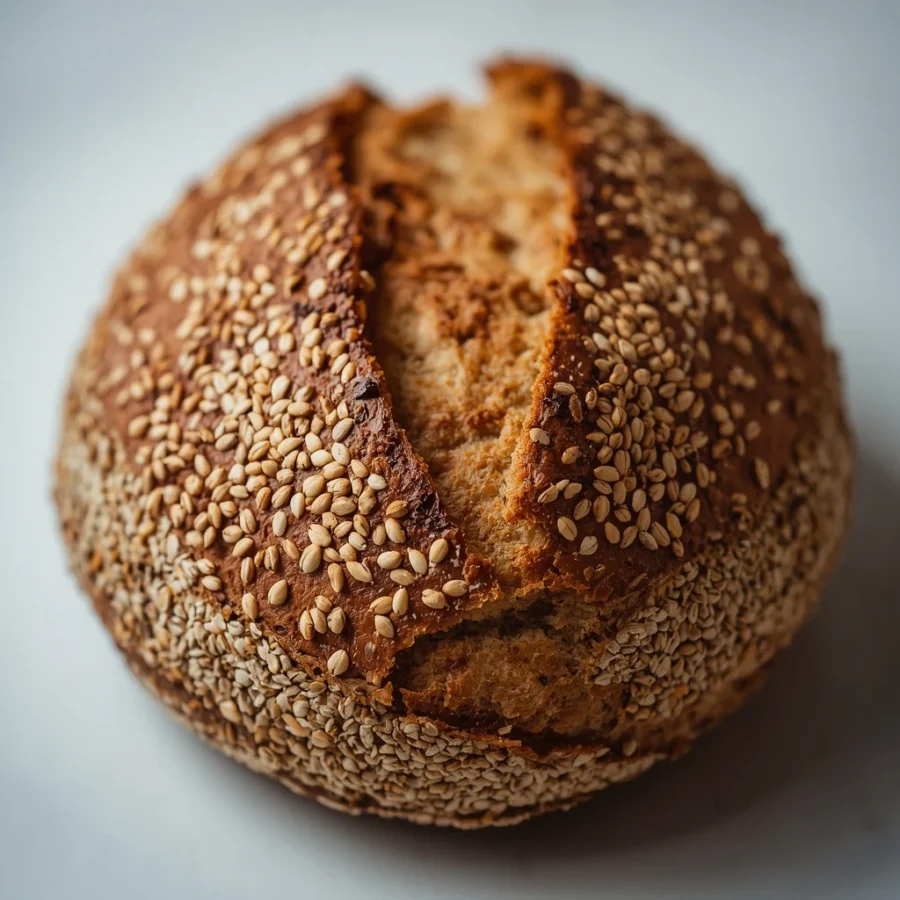 Fibermaxxing Seeded Whole Grain Sourdough Loaf