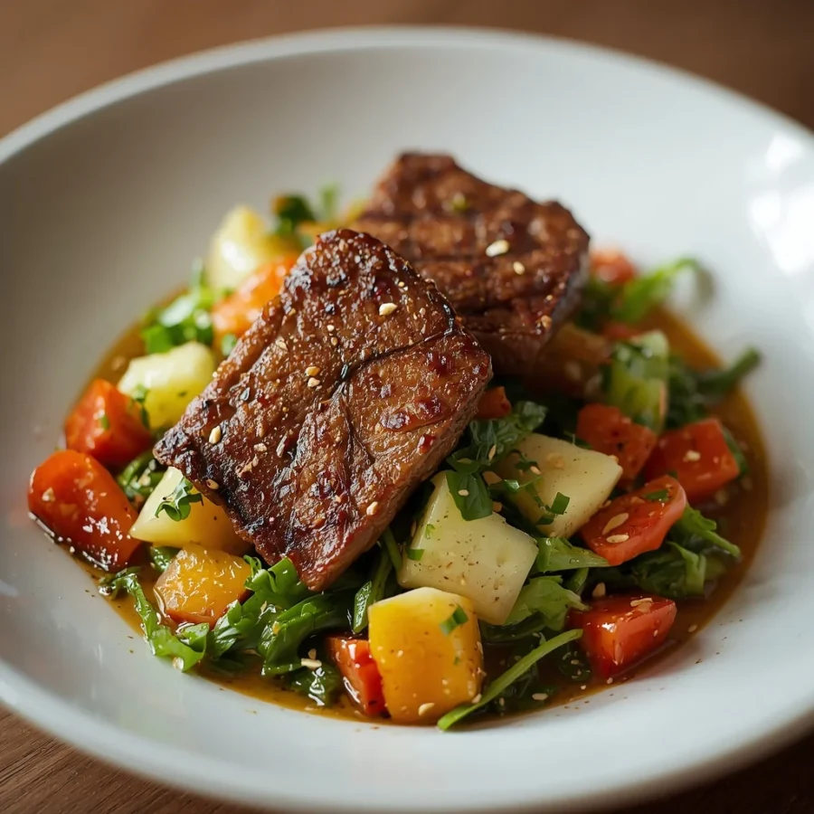 Golden Beef Tallow Roasted Vegetable Salad