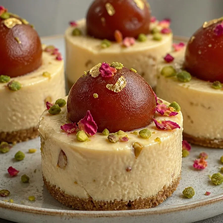 Gulab Jamun Cheesecake Fusion Bites