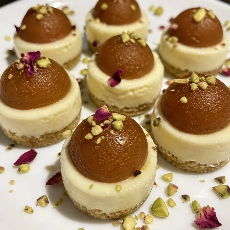 Gulab Jamun Cheesecake Fusion Bites