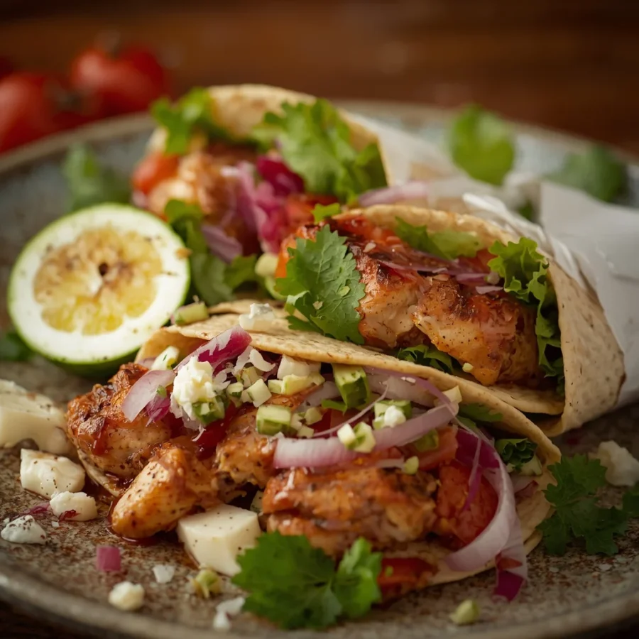 Halal Chicken Doner Kebab Salad Wraps