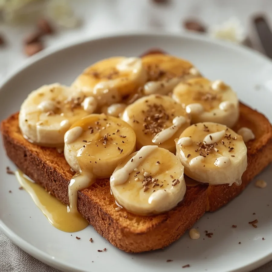 Honey Tahini Banana Toast