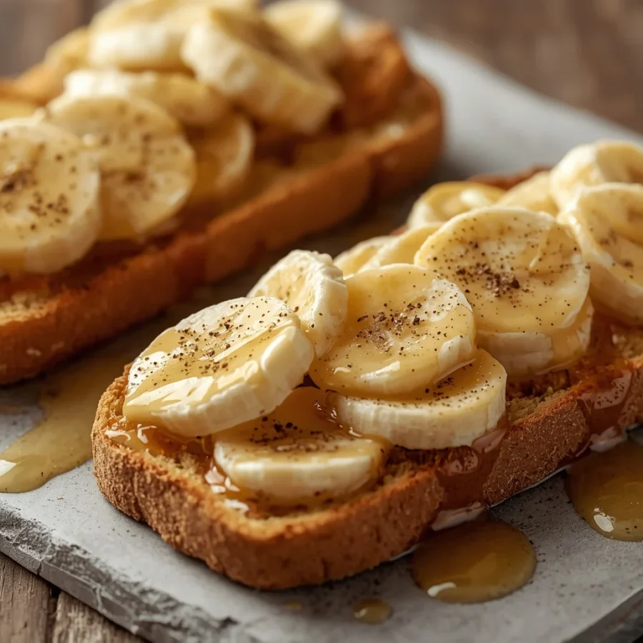 Honey Tahini Banana Toast