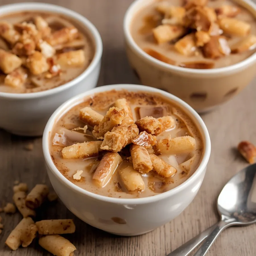 Iced Brown Sugar Boba Tea Pudding Bowls