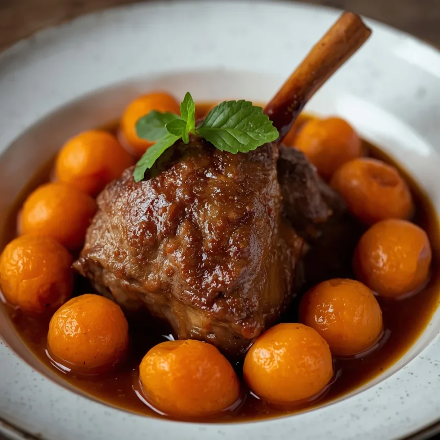 Lamb Shank Tagine with Apricots