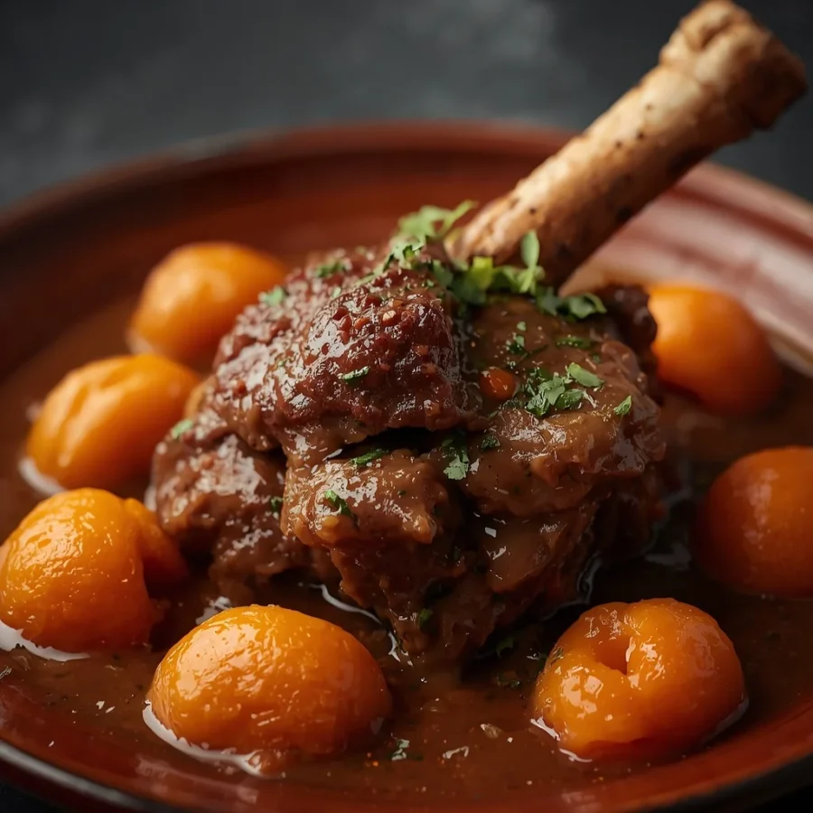 Lamb Shank Tagine with Apricots