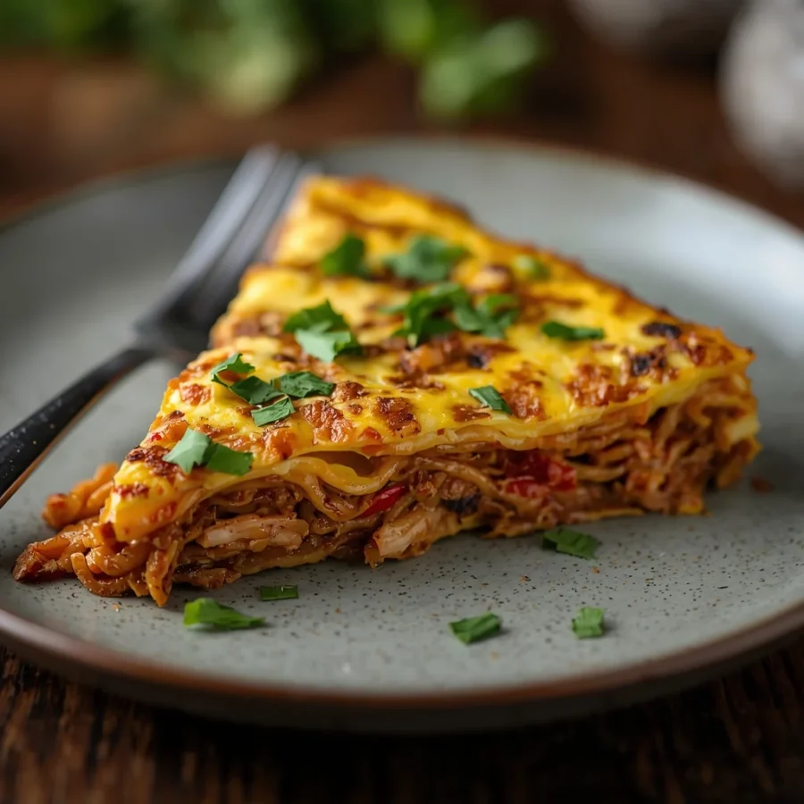Leftover Spaghetti Halal Beef Frittata